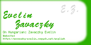 evelin zavaczky business card
